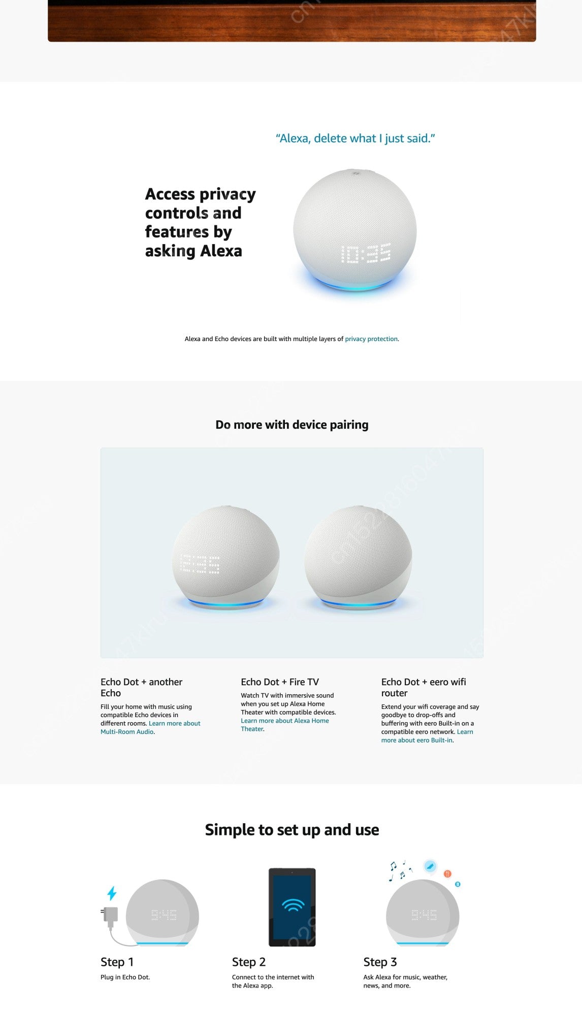 Original Alexa Echo Dot 5ª Geração Smart Mini Wifi Home BT Alexa Speaker Horn com Controle de Som Assistente de Voz e Relógio