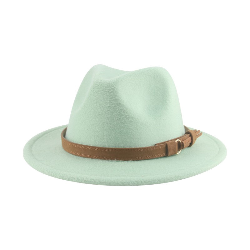 Hats for Women Fedoras Girls Hat Boys Hat Felted Kids Baby Caps Small 52cm 54cm Belt Wedding Cute Kid Fedoras Sombreros De Mujer
