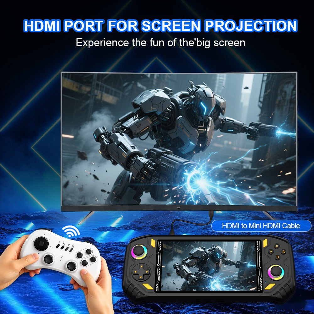 AISLPC RG52 MINI Handheld Game Console 5.5" IPS Screen 2.4G WIFI 22000+Games RK3562 Dual System Portable Handheld Video Player
