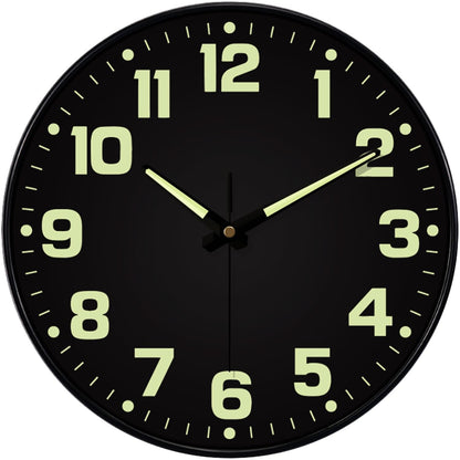 1 PC Luminous Wall Clock Light In Dark Night Digital Quartz Movement Bedrooms Living Room Study Loudspeaker Mute Clock