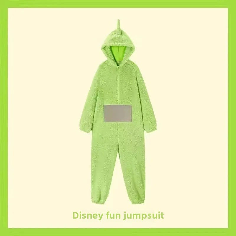 Adorable Baby Antenna Winter Pajamas Adult Children Boys Girls Cartoon Home Clothes Overalls Sleepwear for Teenage Girls