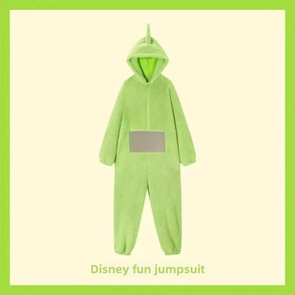 Adorable Baby Antenna Winter Pajamas Adult Children Boys Girls Cartoon Home Clothes Overalls Sleepwear for Teenage Girls