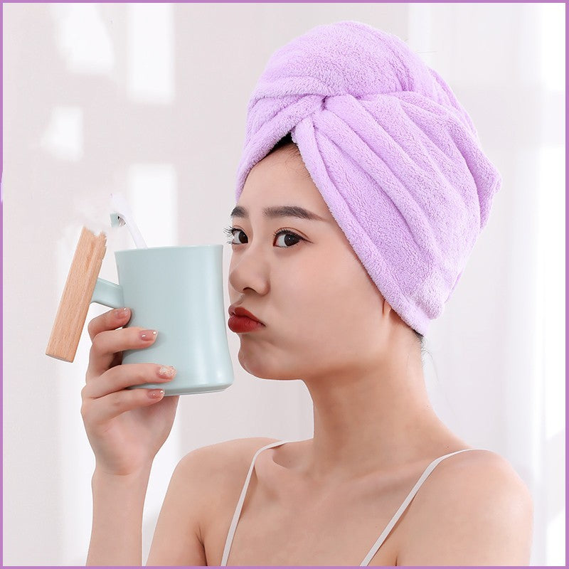 Hair Towel Women Girl's Magic Microfiber Shower Dry Hair Cap Bath Hats Bathroom Quick Drying Soft for Lady Turban Head