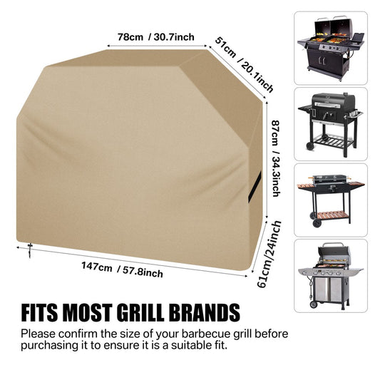 Outdoor BBQ Grill Covers For Charcoal & Gas Grills Waterproof Anti-Dust Weather-Resistant Anti-UV Heavy Duty Barbecue Cover