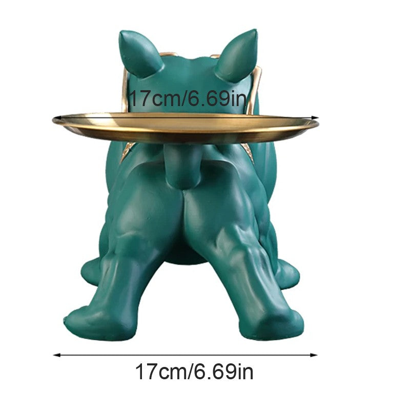 Estatueta de Bulldog para Decoração de Casa de 30cm, Estátua de Cachorro, Caixa de Armazenamento, Ornamento Animal, Artesanato de Resina, Escultura de Arte, Estatueta de Cachorro para Casa