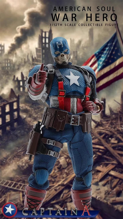Original Joy Man Toys Captain American Soul War Hero Action Figure 1/12 Scale Collectible JMToys JM003 Kid Toy Boy Birthday Gift