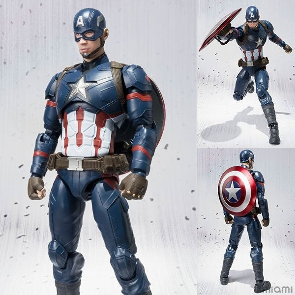 SHF Marvel Vingadores 4 Capitão América 3 Boneco de Ação de PVC Estátua Colecionável Modelo Brinquedo Presente de Ano Novo e Natal 15cm