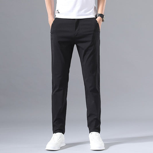 Fashion Men's Business Socialite Casual Pants Khaki Light-green Straight Leg Trousers Classic Slim Fit Hot Sale Thin Pants Male