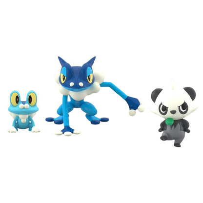 Bonecos Bandai Pokémon Scale World Região Kalos - Serena, Chespin, Quilladin, Greninja, Braixen, Pancham Brinquedo Colecionável de Presente
