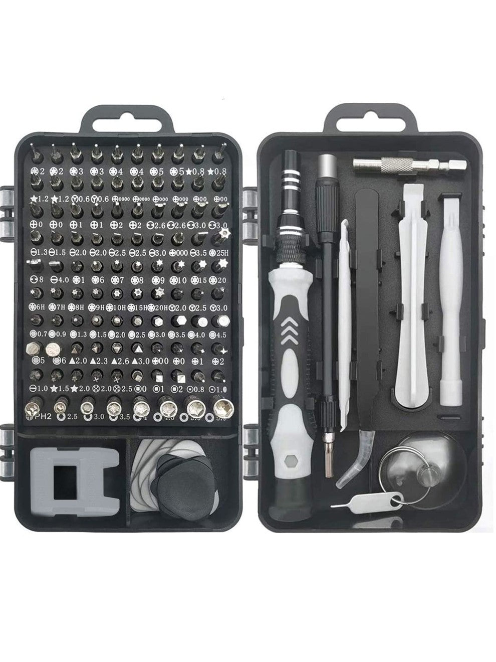 Kit de Chaves de Precisão 115 em 1, Bits Magnéticos com Estojo, Bits para Parafusadeira de Impacto para iPhone, Óculos, Eletrônicos, 3 unidades/pacote