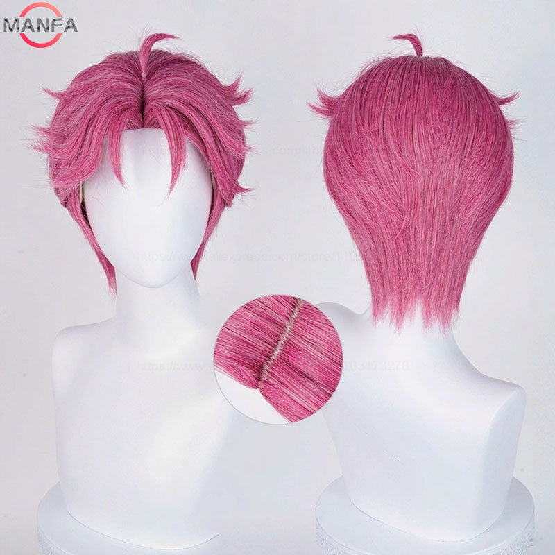 Current fashion trend music singer team role-playing wig Heat Resistant Synthetic Hair Anime Wigs +Wig Cap
