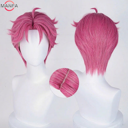 Current fashion trend music singer team role-playing wig Heat Resistant Synthetic Hair Anime Wigs +Wig Cap
