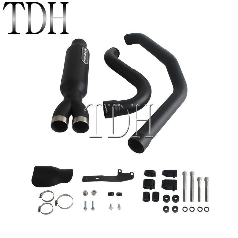 17-25 SC Project Exhaust System Kit Slip On Line 2-into-1 Full Complete Muffler For Harley Touring CVO Road Street Electra Glide
