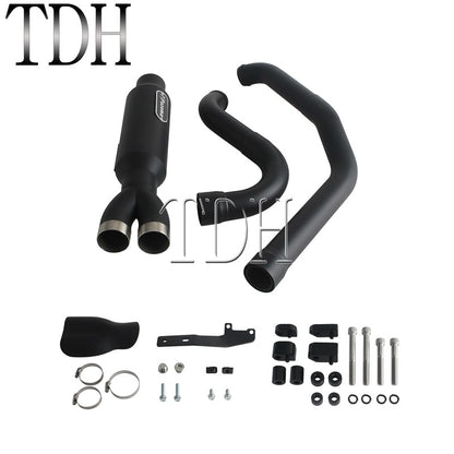 17-25 SC Project Exhaust System Kit Slip On Line 2-into-1 Full Complete Muffler For Harley Touring CVO Road Street Electra Glide