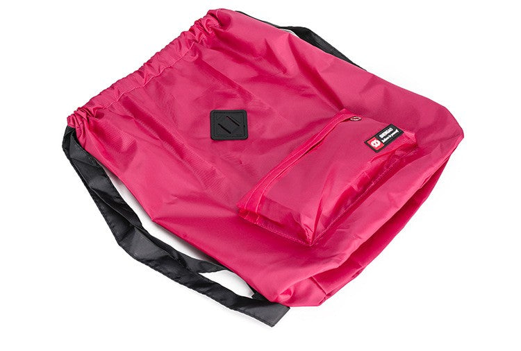 Mochila de Cordão Oxford para Exterior Unissex Bolsa Leve de Nylon Esportiva de Viagem de Grande Capacidade Versátil
