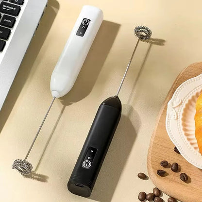 Handheld milk frother, coffee machine, portable egg beater, rechargeable 3-speed beverage jam machine, kitchen food mixer