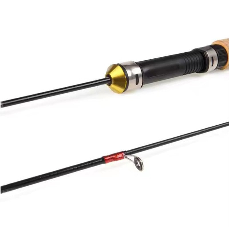 Vara de pesca de camarão mini 60cm, vara telescópica de carbono para pesca no gelo
