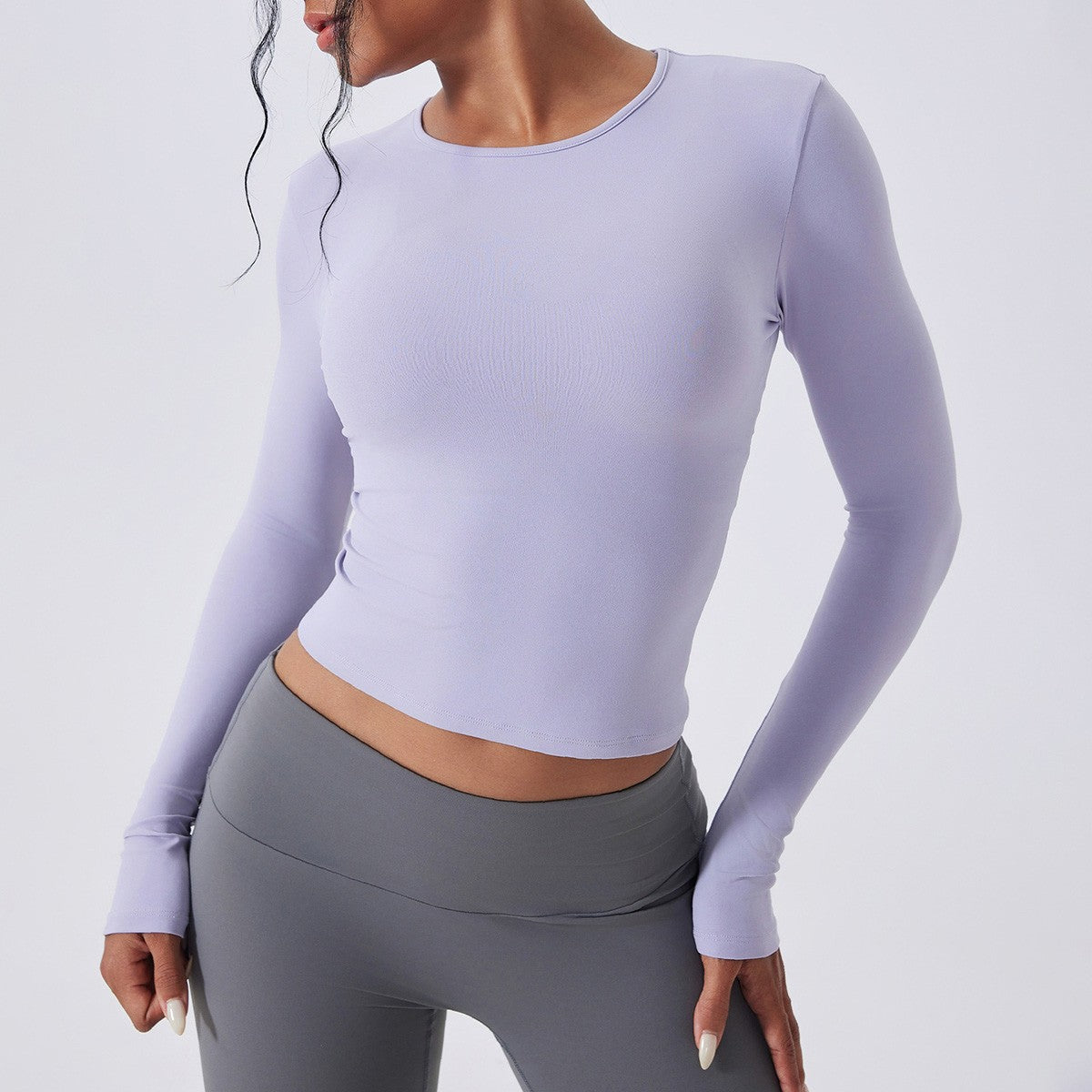 Women Long Sleeve Workout Top Gym Casual Outdoor Top Workout Dry Fit Breathable High Elastic Sports Top Sports Long Sleeved