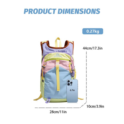 Outdoor Hiking and Mountaineering Bag, Lightweight Backpack, Foldableable Waterproof Travel Bag, Professional Flushing Bag, Skin Backpack, Female Mountain Climbing and Fishing Sports