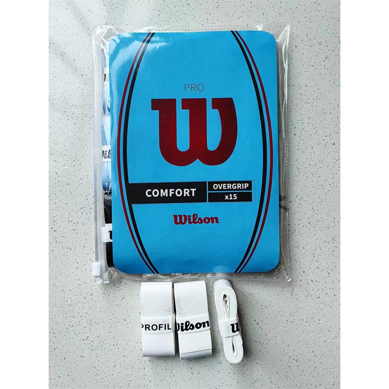 15 PEÇAS Overgrip Wilson para Raquete de Tênis Absorção de Suor Punho PU Raquete de Badminton Punho de Tênis Fita Adesiva Raquete de Padel