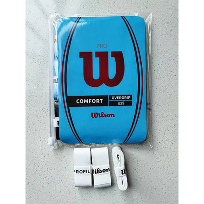 15 PEÇAS Overgrip Wilson para Raquete de Tênis Absorção de Suor Punho PU Raquete de Badminton Punho de Tênis Fita Adesiva Raquete de Padel