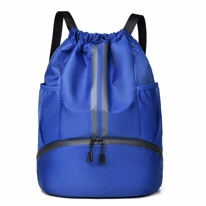 [Mochila Esportiva de Yoga e Fitness] Mochila Esportiva com Cordão de Grande Capacidade - Bolsa de Basquete e Futebol para Esportes ao Ar Livre