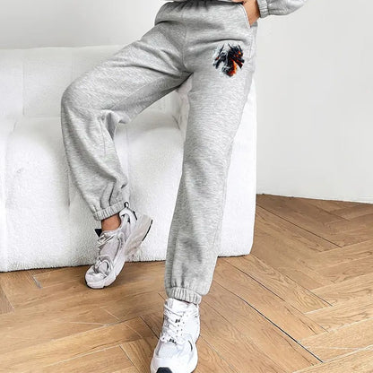 Women's Sweatpants Trousers Fashion Horror Double Evil Dragon Print Trousers Spring Autumn Winter Sweatpants