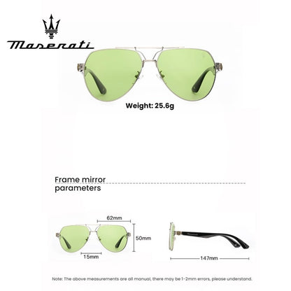 Óculos de Sol Polarizados Maserati para Homens e Mulheres - Óculos de Condução UV400 Estilo Clássico Moda de Alta Qualidade e Premium 7132