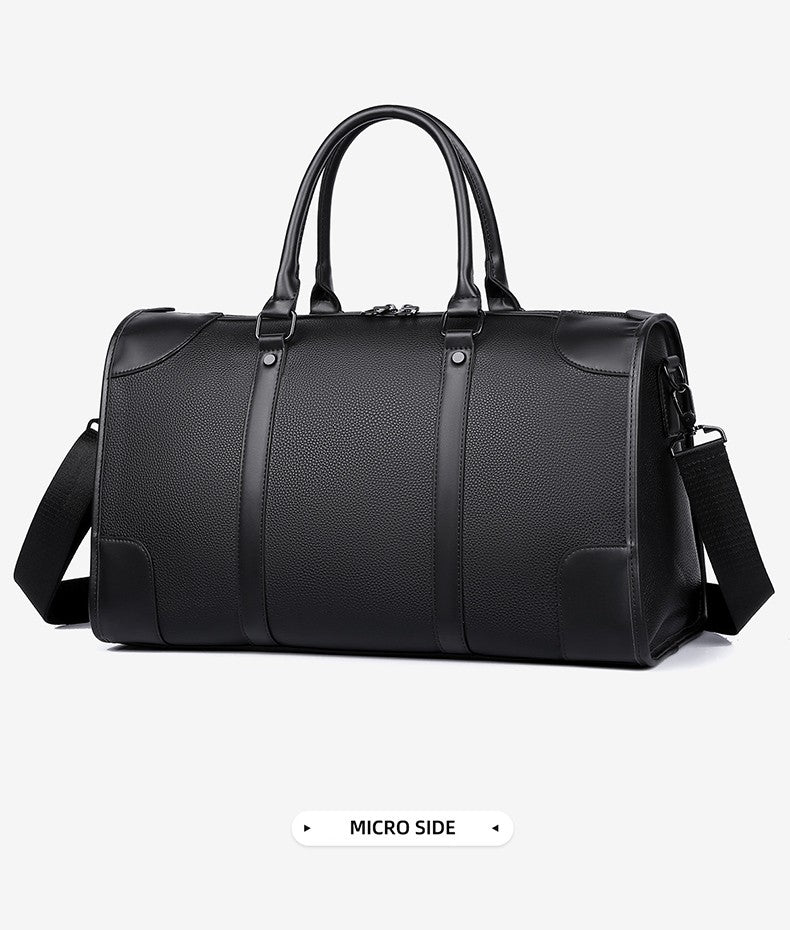 Men‘s Luxe Business Travel Bag Large Capacity with 15.6' Laptop Waterproof PU Material Lightweight for Trip Gym Bolsos de Viajes