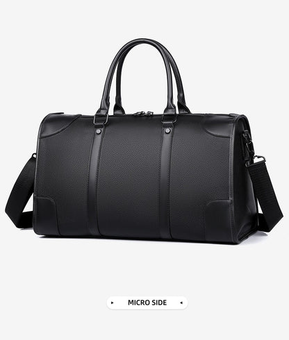 Men‘s Luxe Business Travel Bag Large Capacity with 15.6' Laptop Waterproof PU Material Lightweight for Trip Gym Bolsos de Viajes