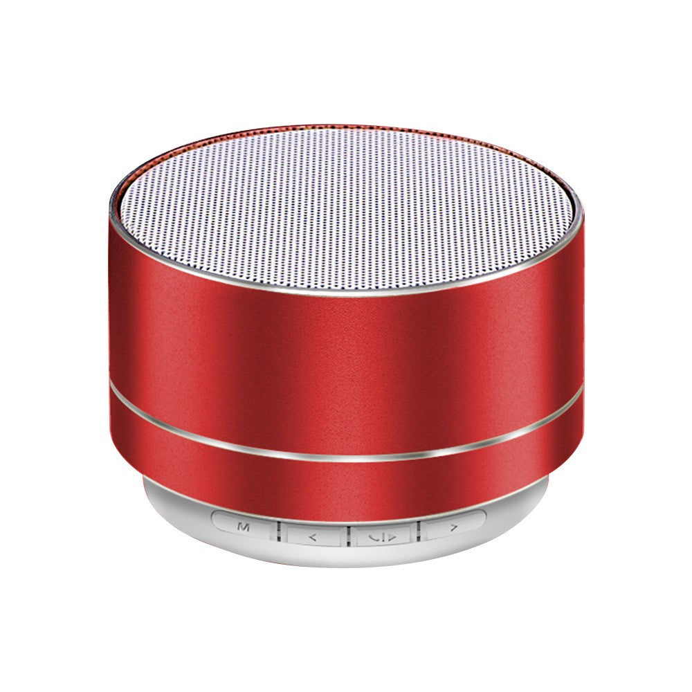 Mini Caixa de Som Portátil Bluetooth Sem Fio de Metal com Luz LED, Subwoofer, Suporte para Cartão TF e Carregamento USB para PC e Laptop