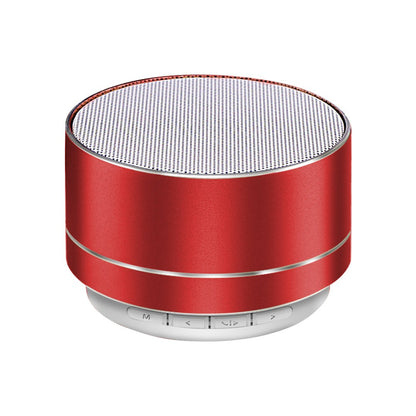 Mini Caixa de Som Portátil Bluetooth Sem Fio de Metal com Luz LED, Subwoofer, Suporte para Cartão TF e Carregamento USB para PC e Laptop