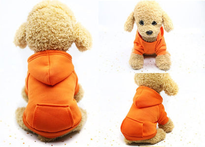 Moletons Sólidos para Cães Roupas para Pets Pequenos Casacos Jaquetas Moletom para Chihuahua Fantasia de Gato Roupinhas de Algodão para Pets