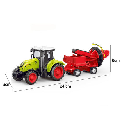 Farm Tractor Truck Tractor Inertia Car Transport Pulverizer Model Baby Car Boy Toy Engineering Car Childrens Educational Toys
