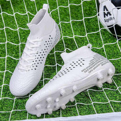 High-top Society Soccer Shoes Football Boots Men Ultra-light Kids Boy Turf Futsal Cleats Children's  Sports Training Footwear