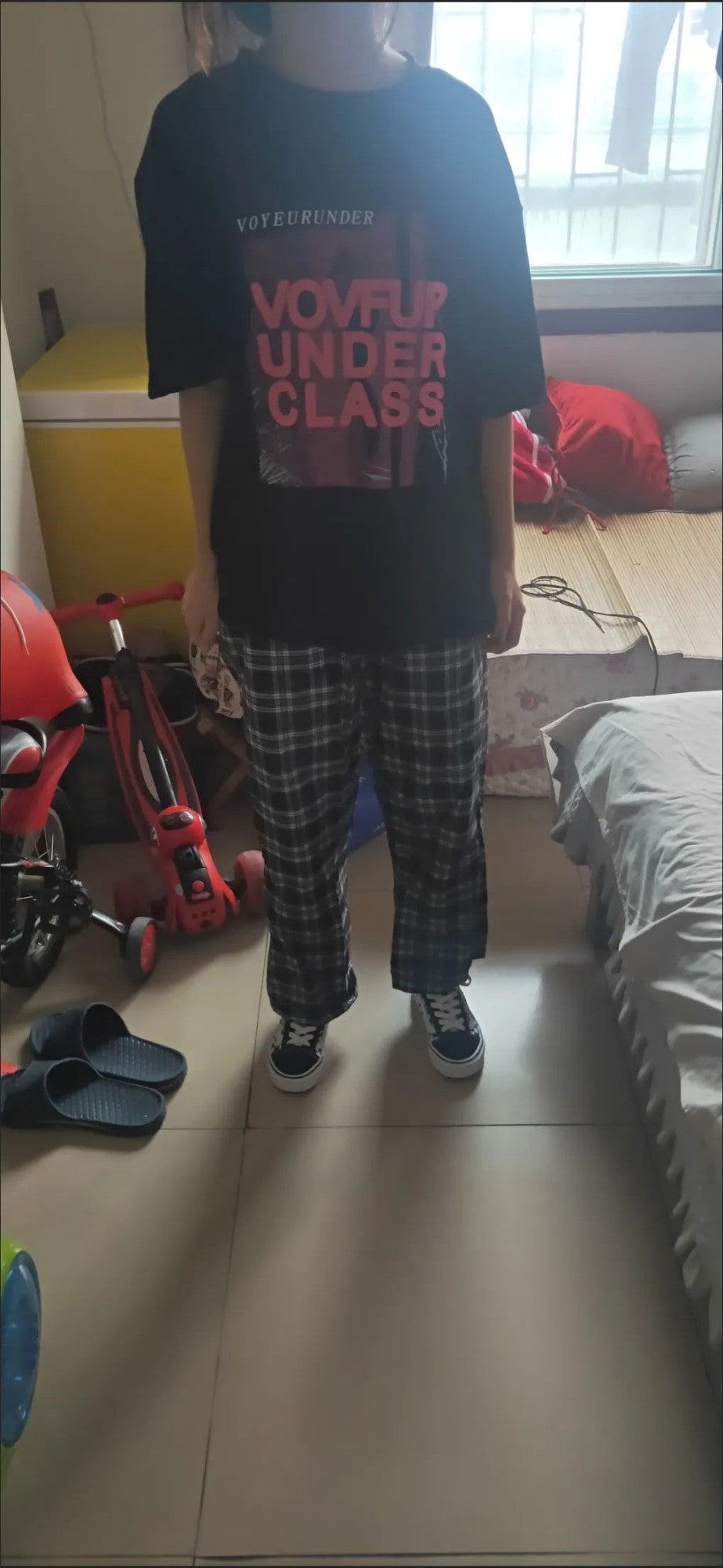 2025 Korean Style Plaid Pants Women Summer New Loose Straight Wide-leg Loose Casual Office Lady Trousers Daily Sweatpants Female