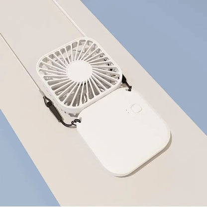Mini Folding Hanging Neck Fan Foldable Hanging Neck Fan Mini Folding Personal Fan, 3 Speeds USB Charging For Travel Indoor And O