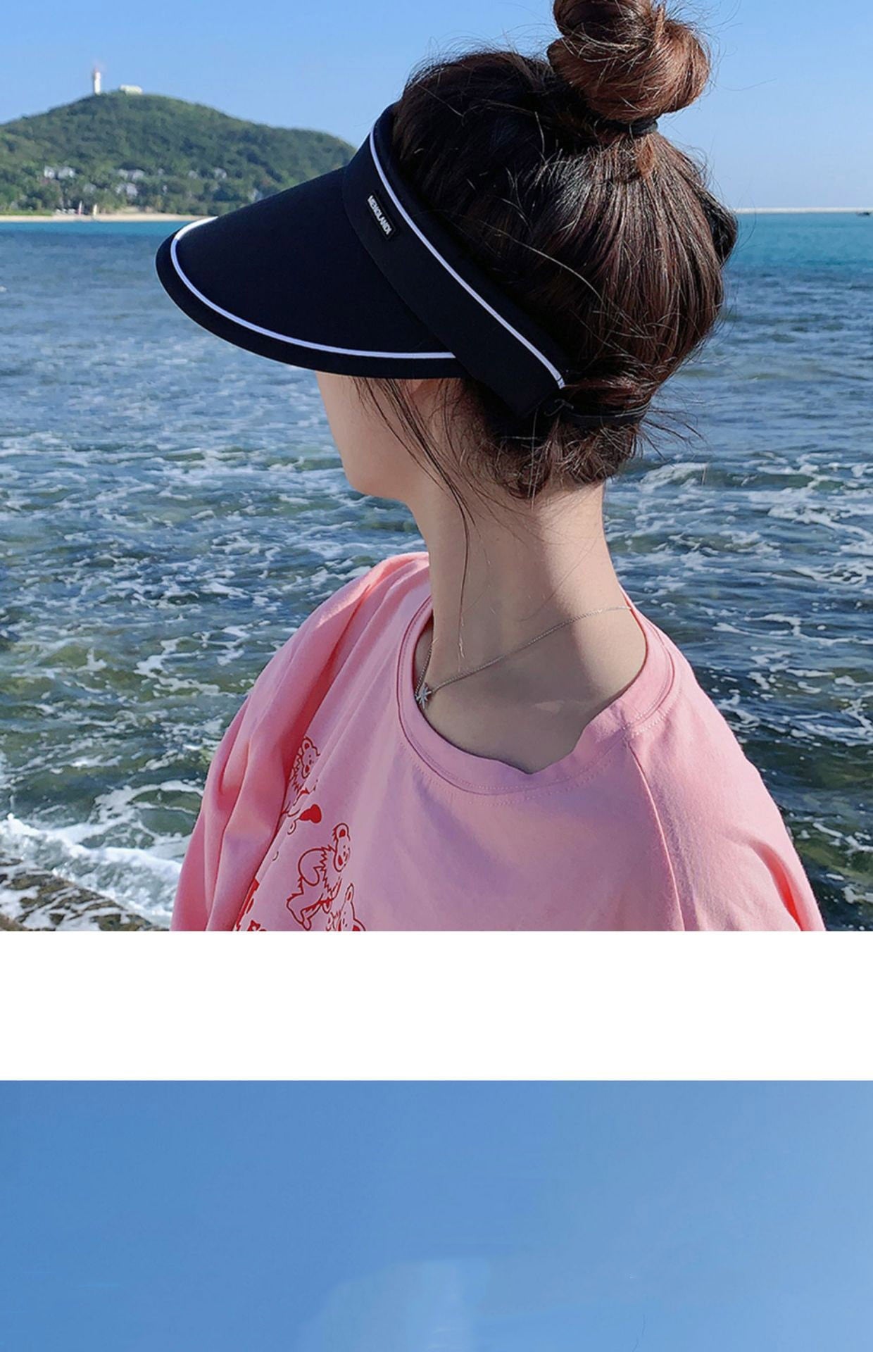 New Sun Hat Women's Uv Protection Sun Hat Summer Empty Cap Large Brim Outdoor Cycling Face Shade Hat Woman
