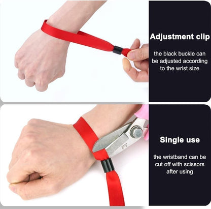 200PCS Custom Cloth Wristbands Personalized Events VIP Wristbands for Festival Gatherings Admission Party