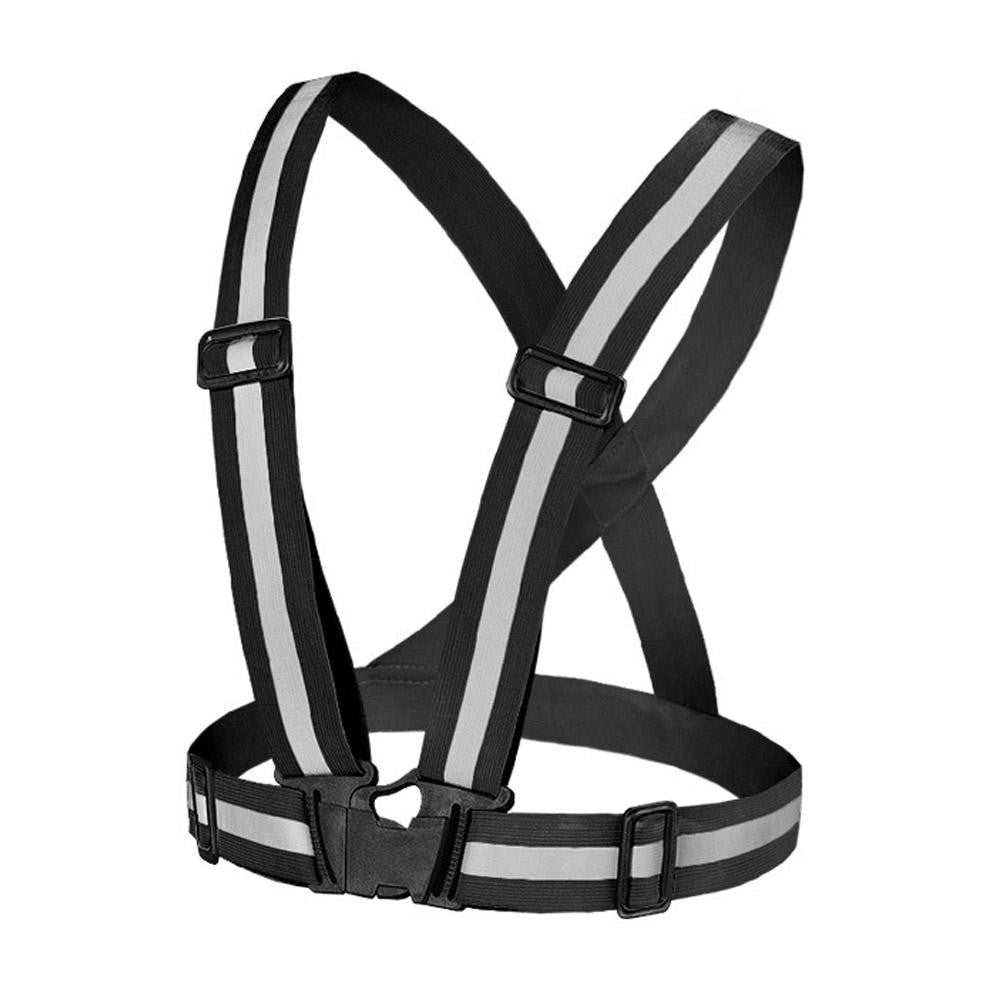 High Visibility Reflective Vest Reflective Straps Night Running Cycling Clothing Vest Adjustable Safety Vest Riding Equipment