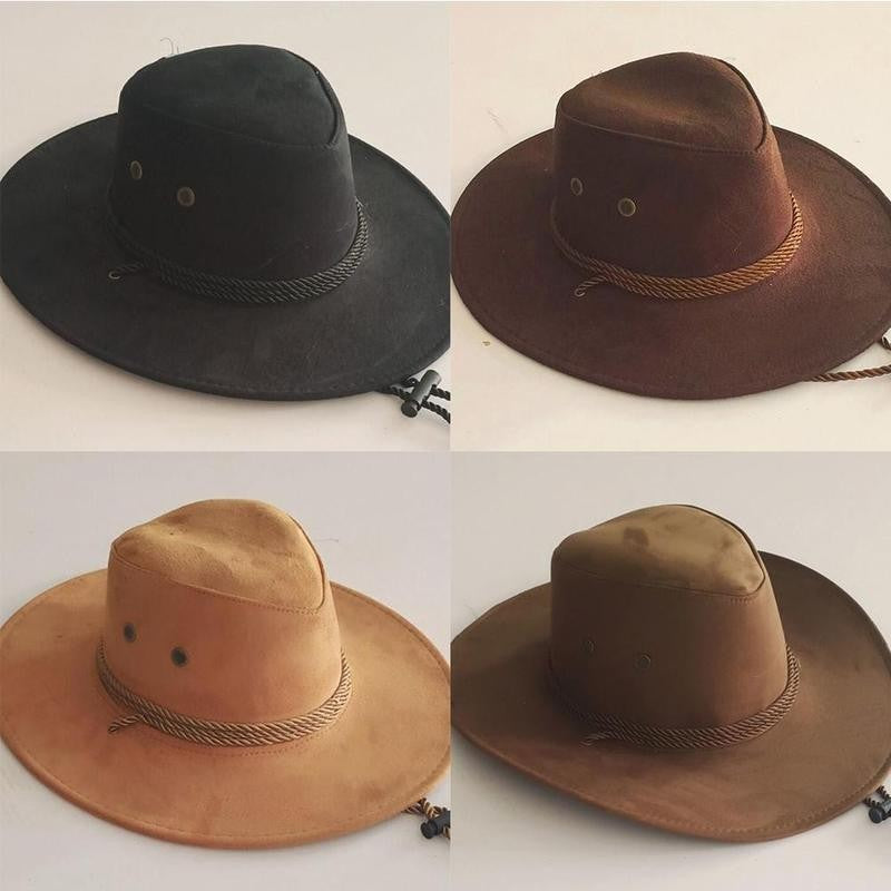 Chapéu de Caubói Ocidental Masculino Colorido, Chapéu de Caubói Jazz de Aba Grande para Cavalheiros, Presente de Caubói Ocidental para Homens, Bonés Mongóis Coloridos