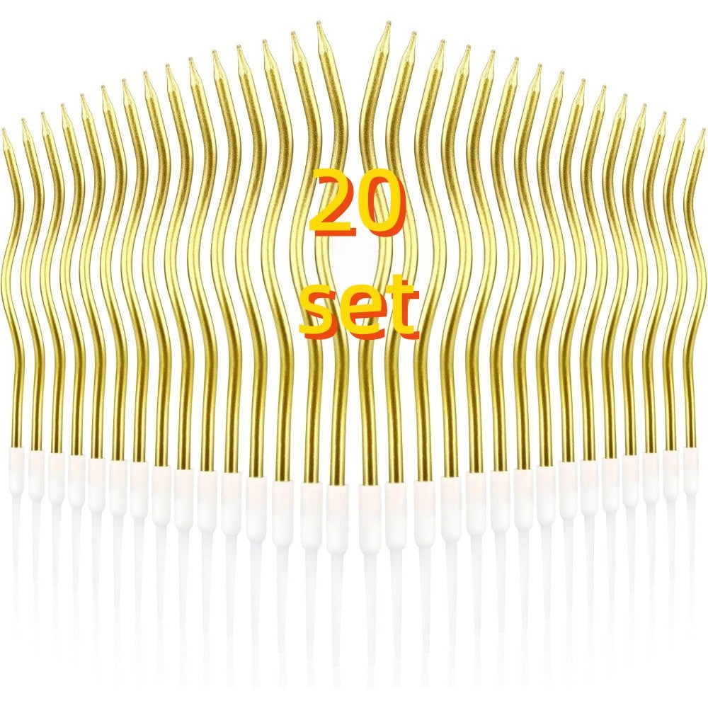 6/12/48pcs Birthday Candles Spiral Cake Candles  Long Thin Cake Candles For Wedding Party And Cake Decoration