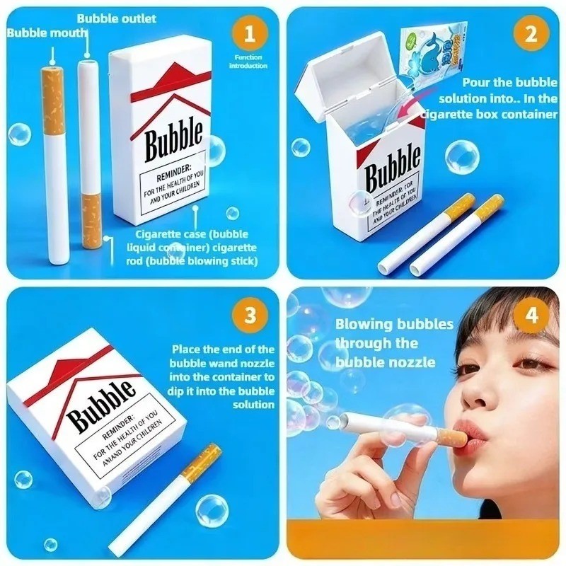 2026 Cigarette-shaped Bubble Maker Stress Relief Wand Toy Desk Party Photo Prop for Children Adult Gift