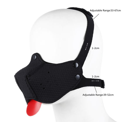 Role Play Costumes of Unisex Women Mens Cosplay Half Face Fetish Mask with Open Mouth and Nose Headgear Party Accessories