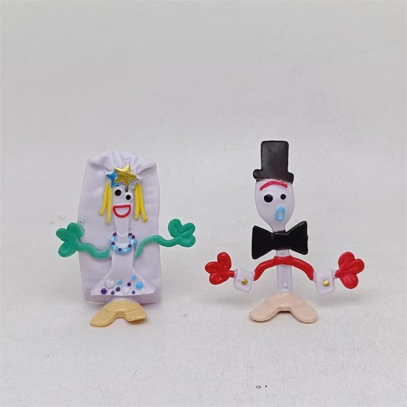 Hot 10pcs/set Movie Cartoon Toy Story 5 Jessie Woody Buzz Lightyear Forky Lilypad Smarty Pants Action Figure Model Toys Gifts