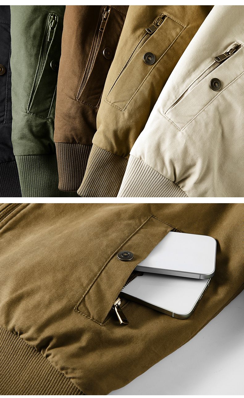 Winter Men Cotton Jackes Coat Men Autumn Warm Bomber Jacket Parkas Man Outdoor Fashion Casual Coat Stand Slim Jacket Male LZLLTT