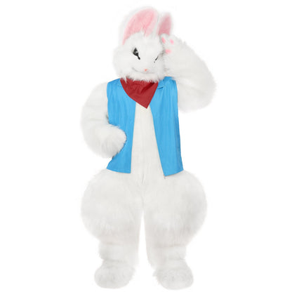 Adult Finished Product Full Set of Realistic Rabbit Fursuit Suit Cartoon Mascot Christmas Fancy Dress Halloween Mascot Costume