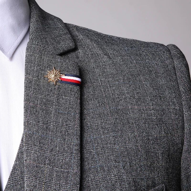 Traje De Hombre Elegante (Blazer+Vest+Pants) Men's Fashion Business Casual Slim Fit Wedding Business Suit Elegant Man Suit 6XL