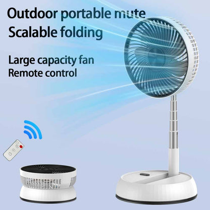 7200mAh outdoor portable silent remote control desktop vertical automatic shaking fan aluminum alloy telescopic timed home fan