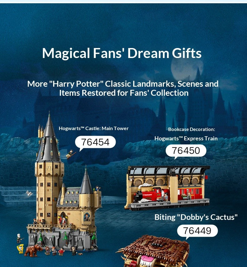 LEGO blocos de montar montam livro de monstros mordedores Harry Potter 76449 para meninos e meninas, brinquedos infantis, presentes de Natal